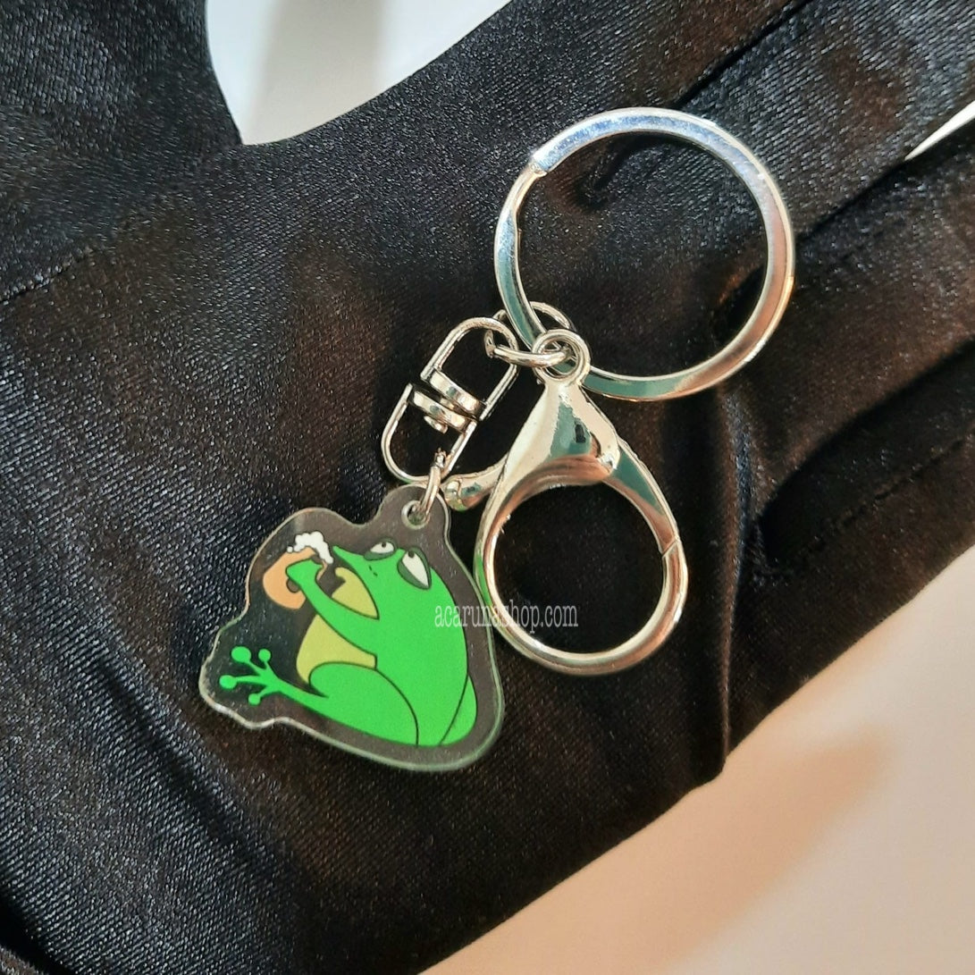 Acaruna’s acrylic keychain. Broggy from The Party Frogs Collection.