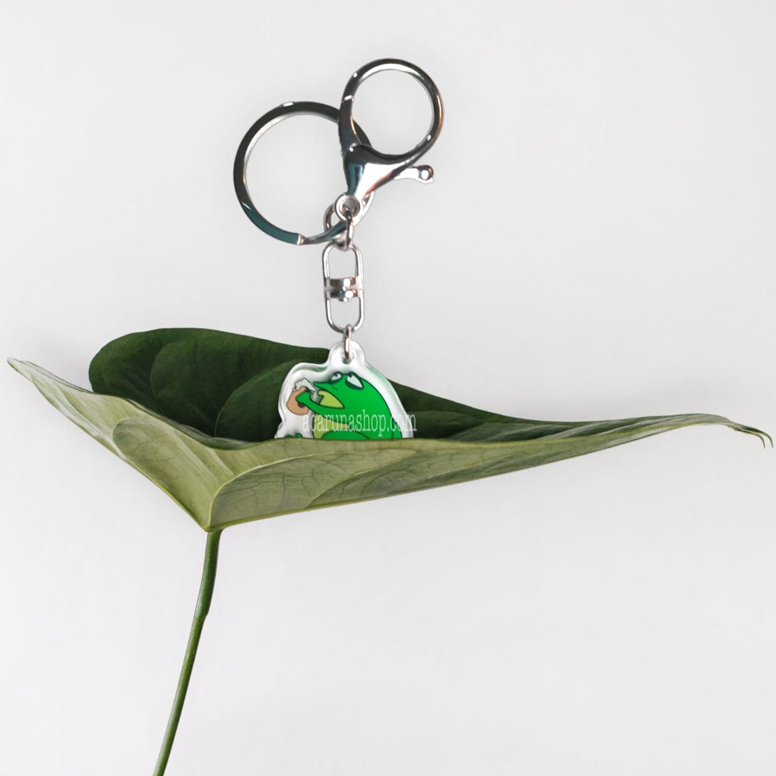Acaruna’s acrylic keychain. Broggy from The Party Frogs Collection.