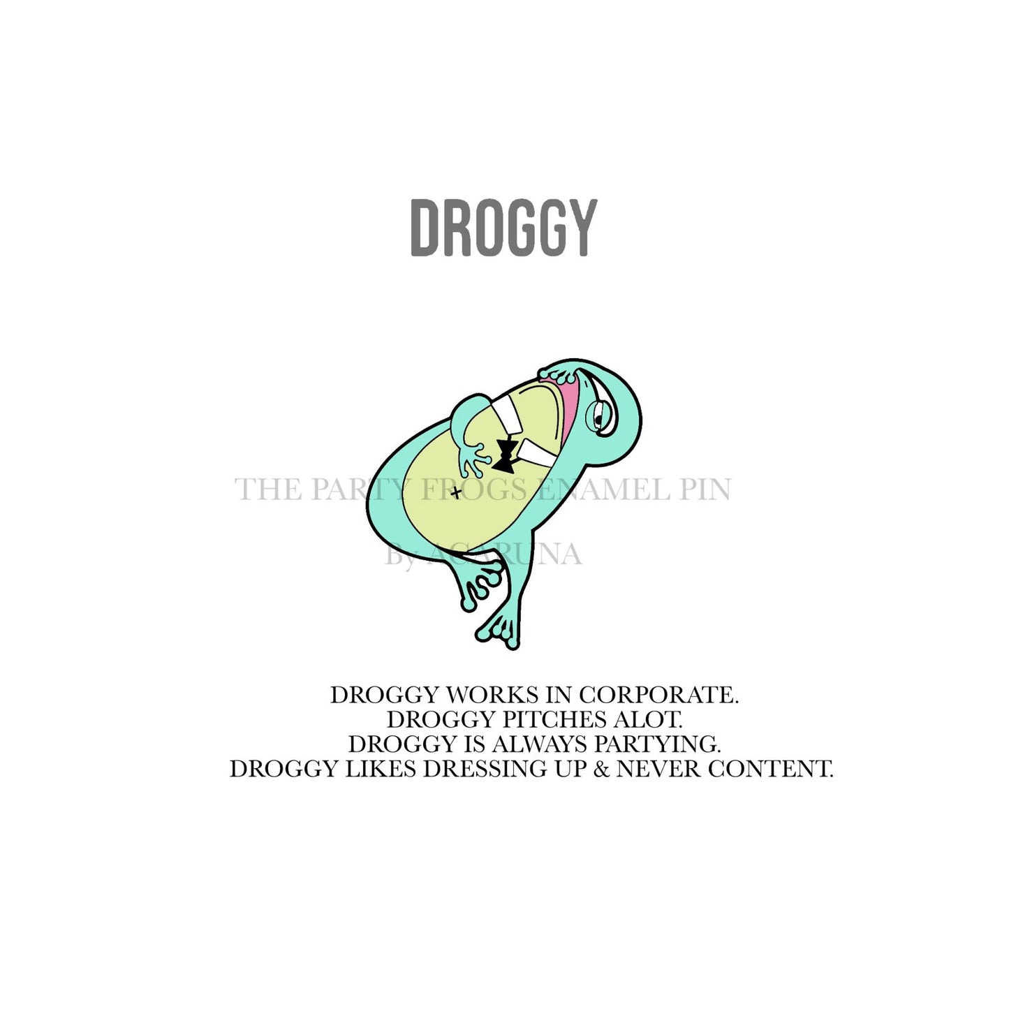 The Party Frogs Enamel Pins - DROGGY
