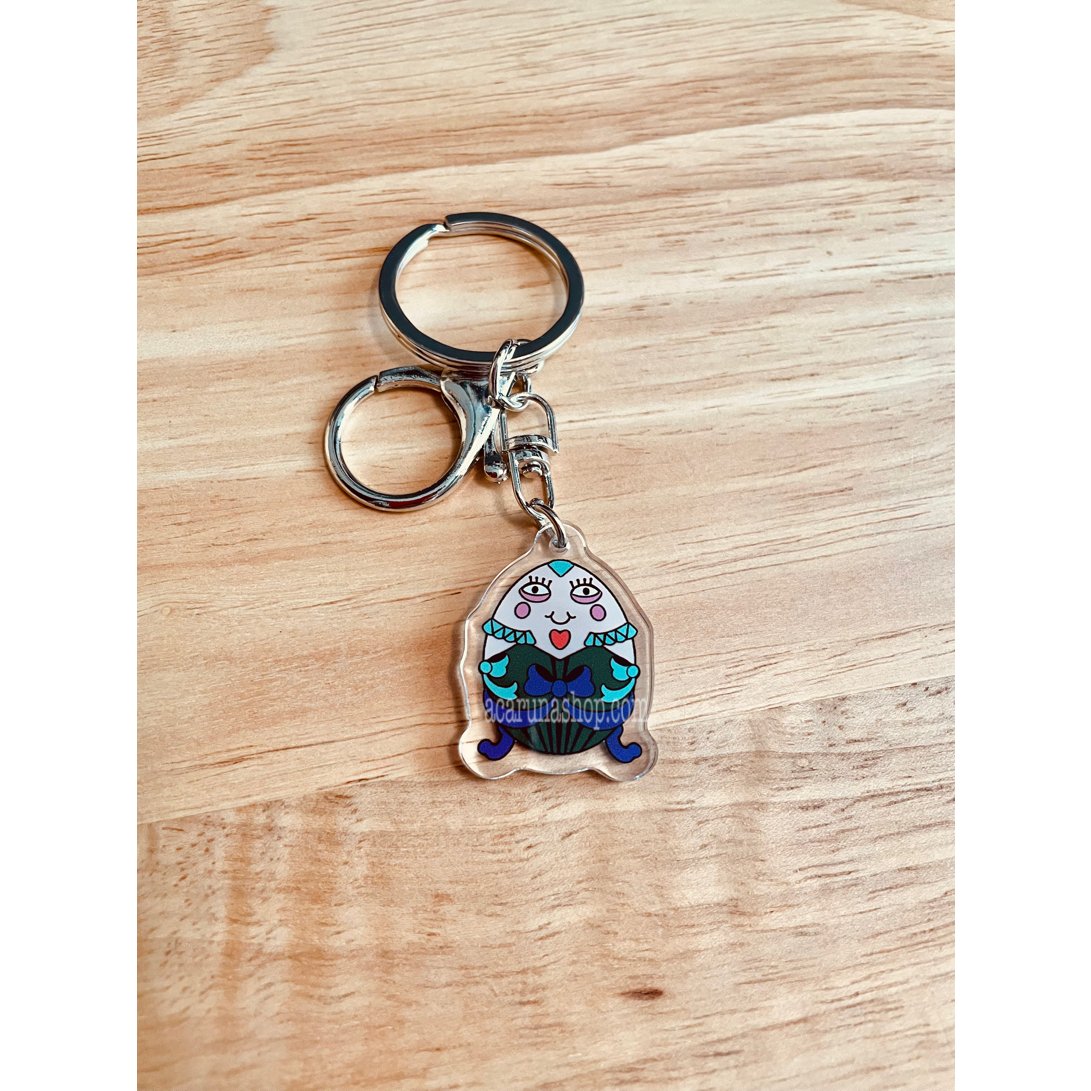 Acaruna’s acrylic keychains. STOEGGY from The Eggcellent Eggs collection.